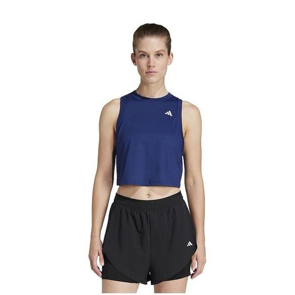 Adidas Essentials Boxy Workout Tank Top Dark Blue Size XL - Picture 1 of 9
